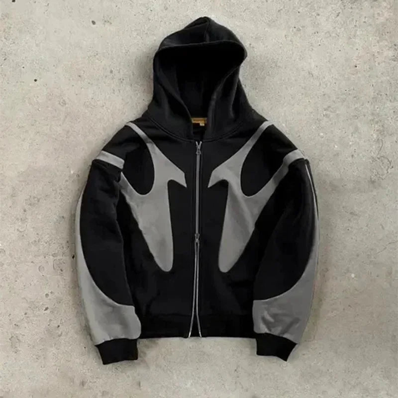 Y2K Graphic Zip Hoodie