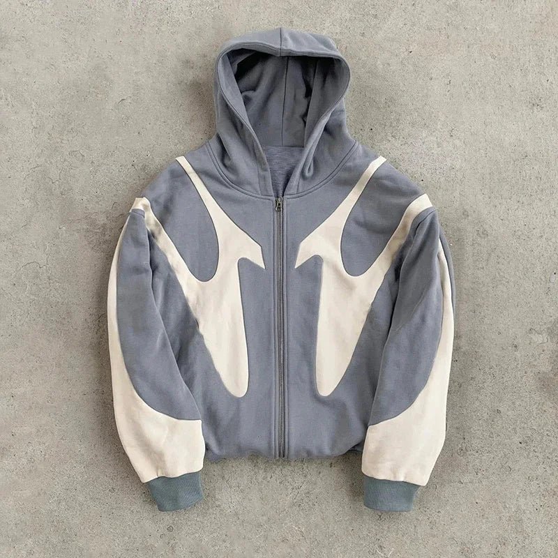 Y2K Graphic Zip Hoodie