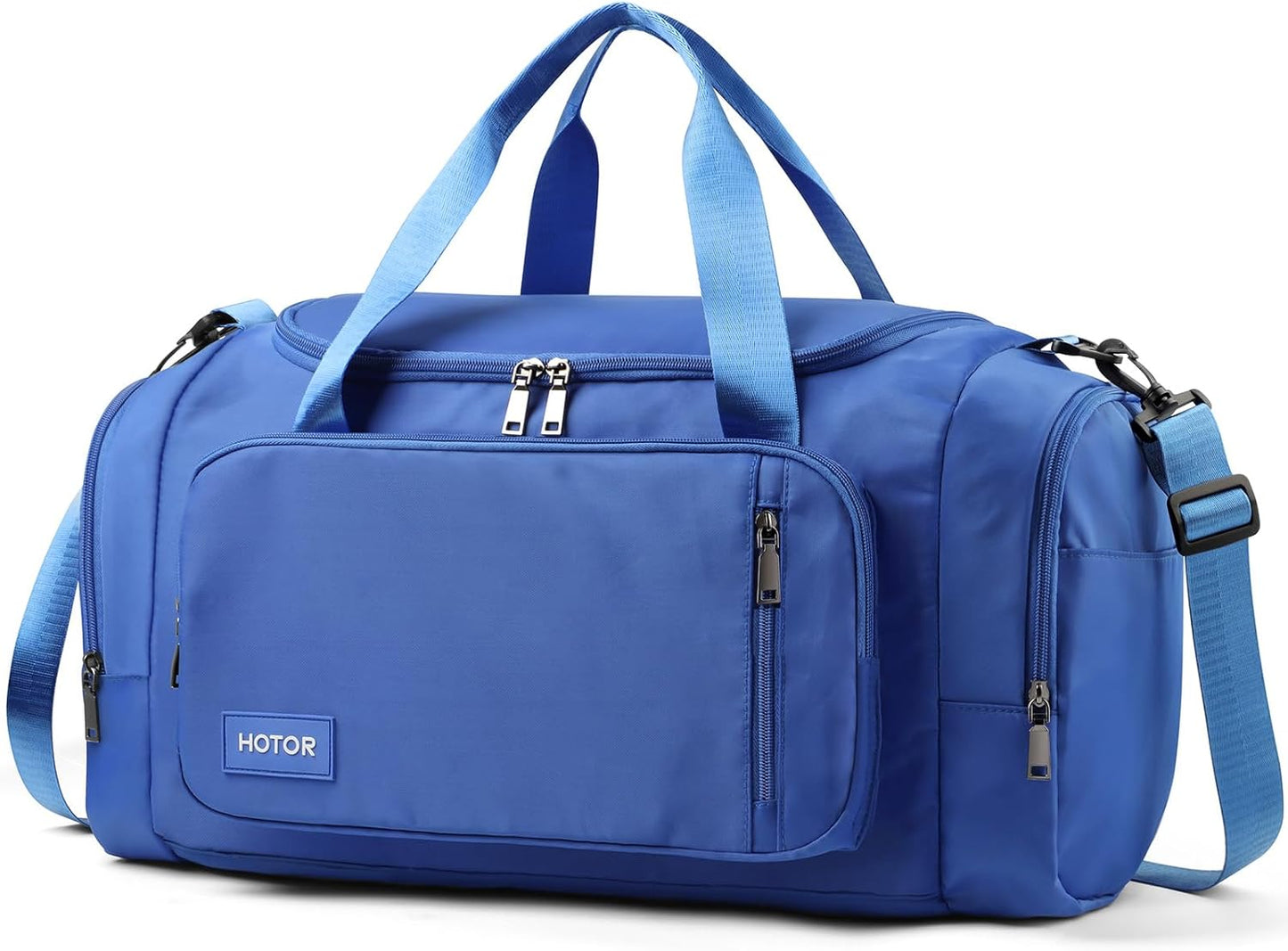 Gym Bags for Men & Women - Spacious Duffle Bag with Shoe Compartment & Wet Pocket, Carry on Weekender Bag Portable Sports Duffel Bag for Workout, Fitness, Travel, Black, 20.5" X 11.0" X 10.6"