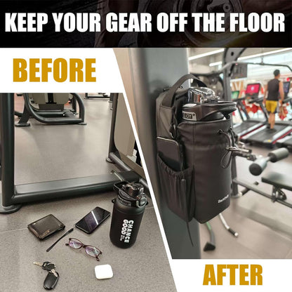 Magnetic Sport Bag for Men and Women Sling Gym Bag Travel Work with Water Bottle Holder, Phone Pockets Magnetic Attachment 46Oz